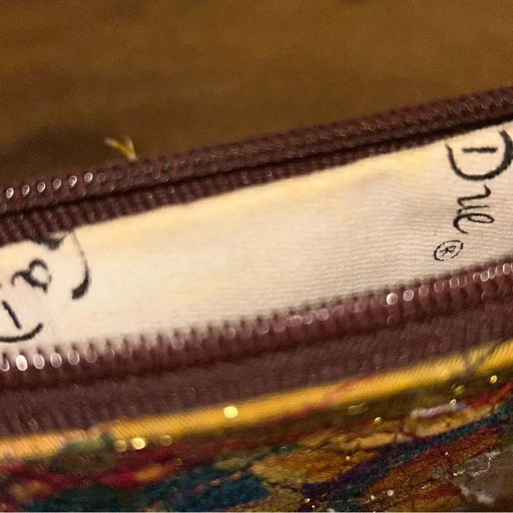 La Due Patchwork Zipper Closure Bag - Picture 5 of 8